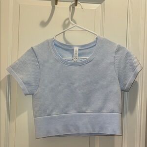 Aerie Light Blue Ribbed Top